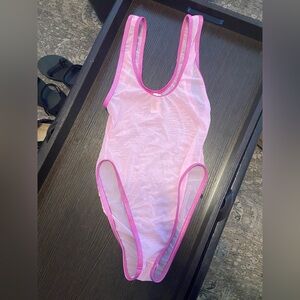 Pink Sheer Bodysuit
